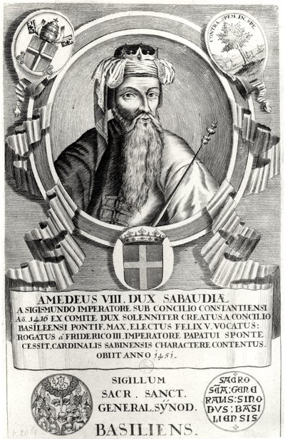 Portrait of Amedee VIII Le Pacifique (1383-1451) by French School